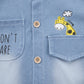 4699 Boys clothes denim casual shirt with short dress for boys