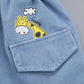 4699 Boys clothes denim casual shirt with short dress for boys