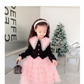 Kids clothes online Pakistan full sleeve princess top and skirt birthday designed dress for girls