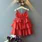 4636 Children’s clothing wear sling love chiffon sweet party frock for girls
