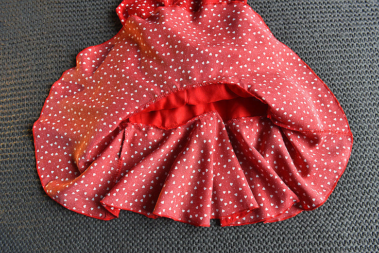 4636 Children’s clothing wear sling love chiffon sweet party frock for girls