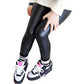 Lether Summer elastic waist legging for girls