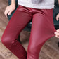 Lether Summer elastic waist legging for girls