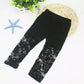 Cotton blended stretchable net new flower capri for girls
