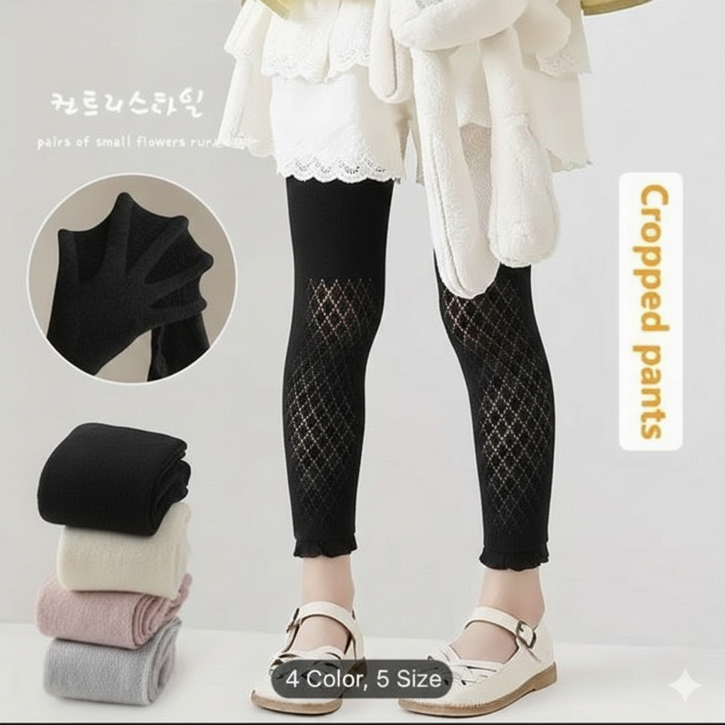 Little Girls Breathable Thin Cotton Leggings Girls Footless Tights for Summer Little Girls Breathable Thin Cotton Leggings