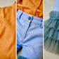 Western Style Sleeveless Shirt With Stylish Edges In Dark Mustard And Mesh With 5 Layers Capri In Jeans Look For Girls