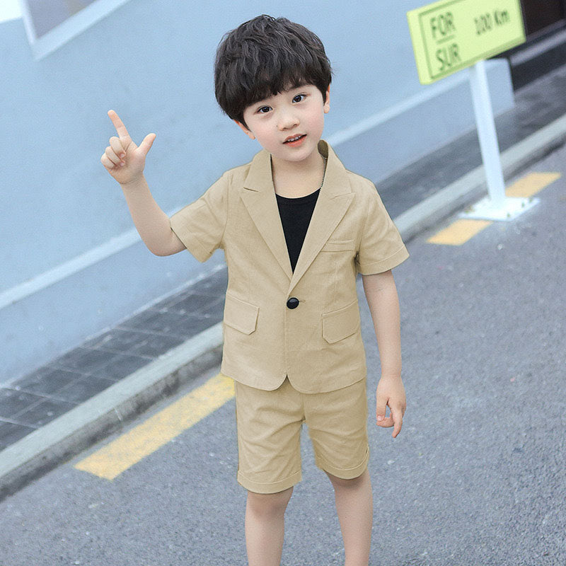 3pcs casual style coat+shirt with short Formal Dress for boys and girls