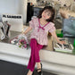 kids clothing brands in pakistan bowknot ruffles top + fashion bell-bottoms dress for girls