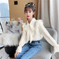 Kids clothing bow style full sleeve shirt with jeans pant 2 piece dress for girls