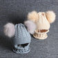 Kids caps online baby cap with scarf double pom pom set fur warm for boys and girls