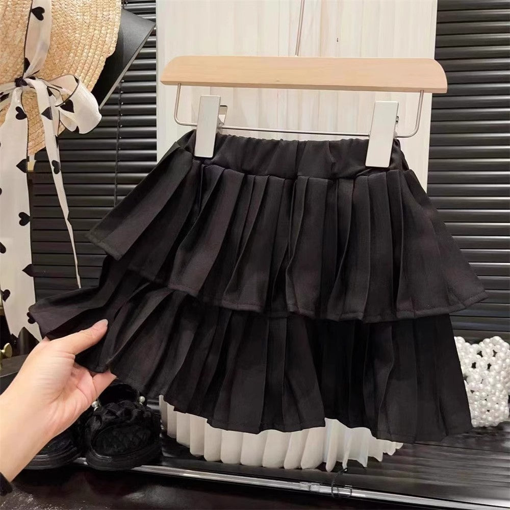 Western Dress big bow vest sleeveless top with skirt 2 piece dress for girls
