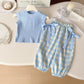 Kids wear Pakistan sleeveless shirt + plaid pant with bag 3 piece dress for girls