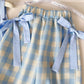 Kids wear Pakistan sleeveless shirt + plaid pant with bag 3 piece dress for girls