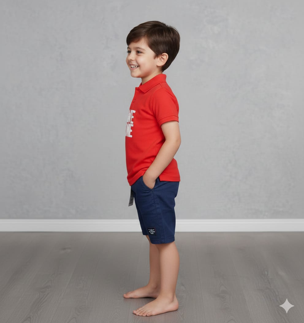 Casual Style Written Awesome In Shirt With Jeans Style Short For Boys & Girls
