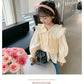 Girl set fake two-piece vest shirt+jeans dress for girls