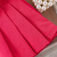 Kids fashion flower decorated lapel top + pleated skirt two-piece dress for girls